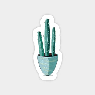 Cactus in blue pot Sticker